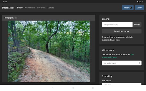 PhotoStack - Convert, resize, and watermark images Screenshot