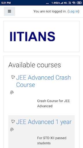Android application IITIANS Edu screenshort