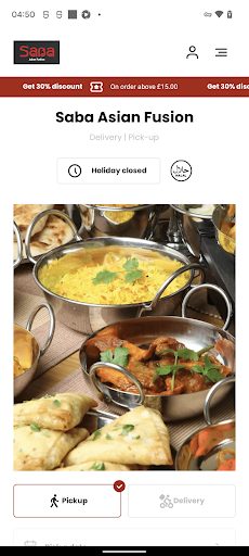 Android application Saba Asian Fusion Scarborough screenshort