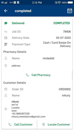 HnG Pharmacy DeliveryBoy Screen 3