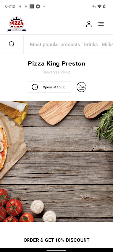 Android application Pizza King Preston UK screenshort