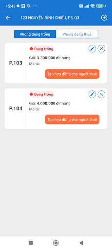 Quản lý trọ Screen 3