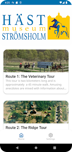 Android application Hästmuseum Strömsholm screenshort