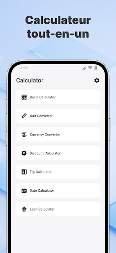 Aperçu de l'application