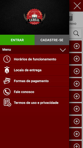 Android application Cabral Delivery screenshort