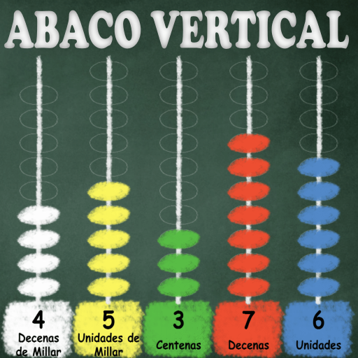 Vertical abacus logo