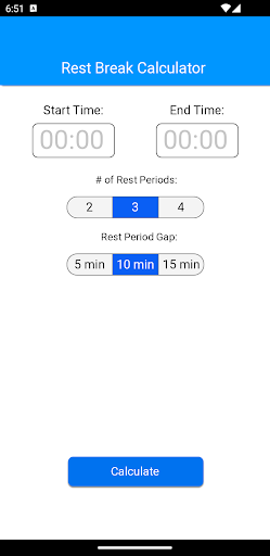 Crew Rest Calculator Screen 3