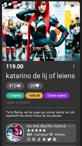 CosplayNext: segunda mano Screen 2