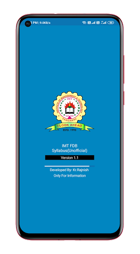 Android application IMT Faridabad Syllabus,Results screenshort