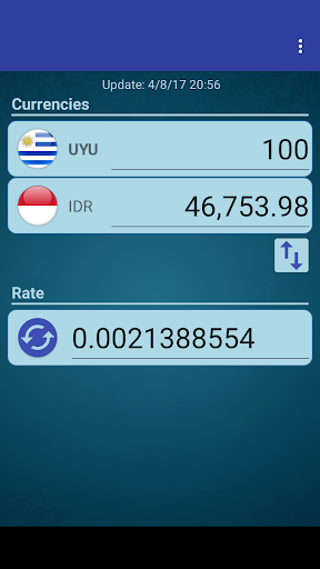 Android application UYU Peso x Indonesian Rupiah screenshort