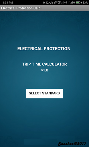 Android application Electrical Protection Calci screenshort
