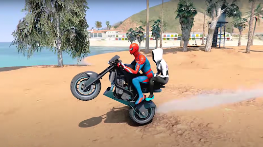 Tricky Moto Bike Superhero