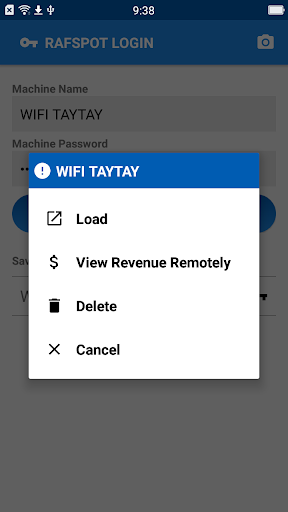 Rafspot Manager Screen 2