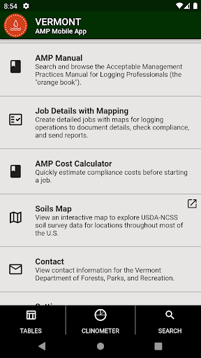 Android application Vermont AMP screenshort