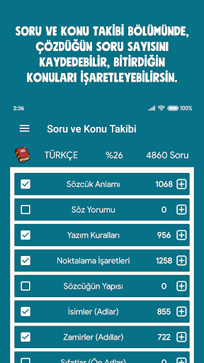 TYT Konu Takibi ve Sayaç Screen 3
