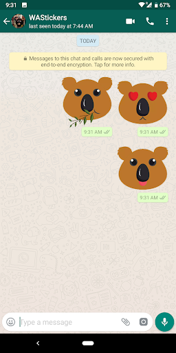 Android application Bear Stickers for Whatsapp screenshort