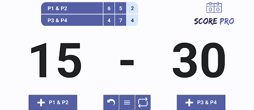 Android application ScorePRO (Paddle Tennis) screenshort