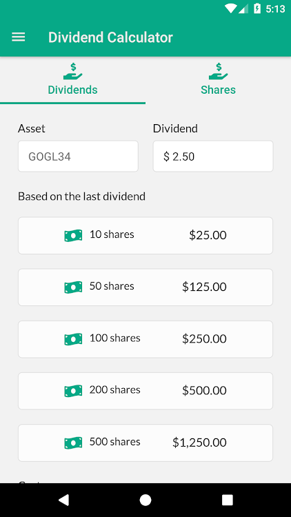 Stock Dividend Calculator - 1.0.2 - (Android)