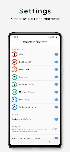 MDOT Traffic (Mississippi) Screen 2