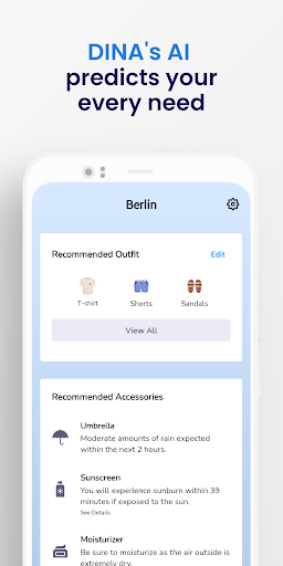 DINA: Personalized Weather Screen 3