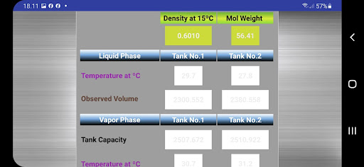 Android application Pressurized Tankers Calculator screenshort