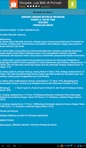 Undang-Undang Peradilan Umum Screen 2