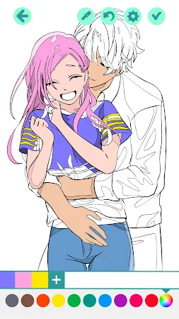 Game screenshot ロマンチックなアニメの塗り絵 apk download