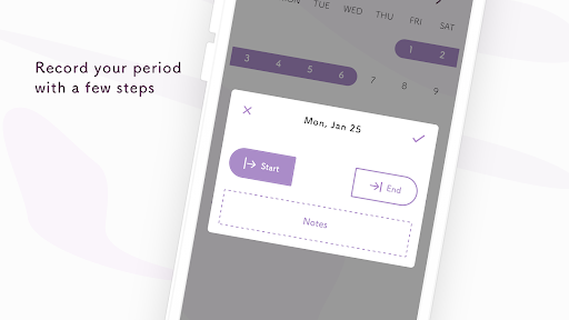 Simpluna: Menstrual Calendar Screen 2