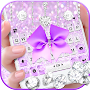 Purple Diamond Bow Keyboard Ba
