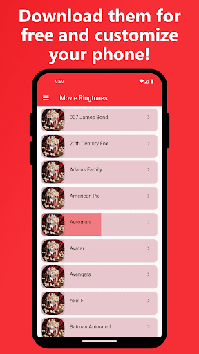 Movie music ringtones Screenshot 2 - AppWisp.com