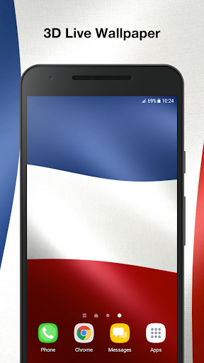 Android application France Flag Live Wallpaper Pro screenshort
