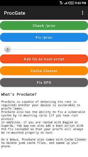 Android application ProcGate screenshort