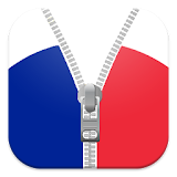 France Flag Zipper Lock icon