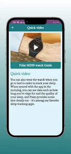 Polar M200 watch Guide