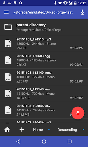 Screenshot of RecForge II - Audio Recorder