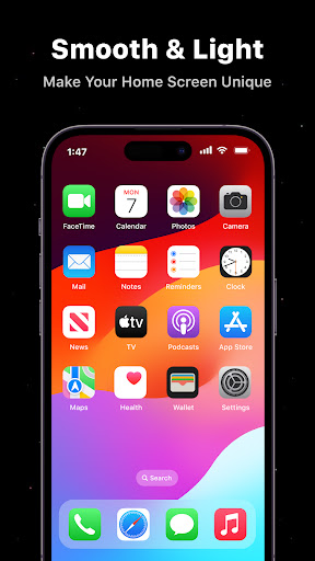 Android application Launcher iOS 17 - iLauncher screenshort