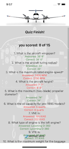 Piper Seminole Pilot Study App Screen 3