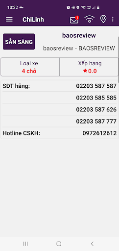 Android application Lái xe 587 screenshort