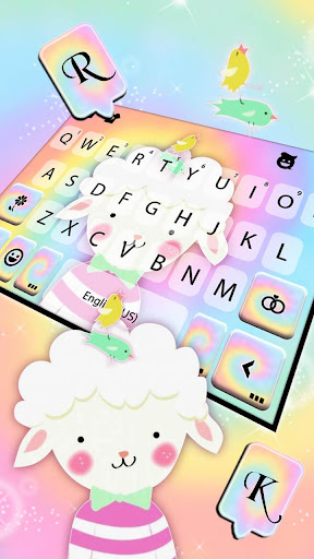 Rainbow Sheep Keyboard Theme Screen 2