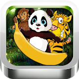 panda jump jungle banan icon