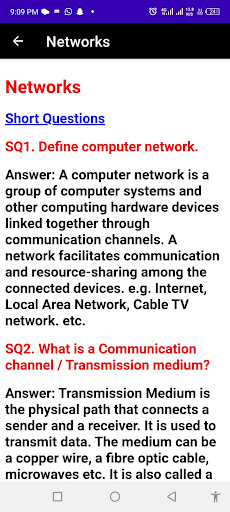 Android application Computer Science Class 9th screenshort