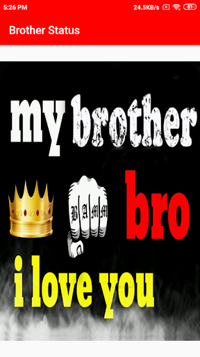 Android application Brother Shayari screenshort