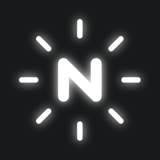 NEONY - neon sign text on pic logo