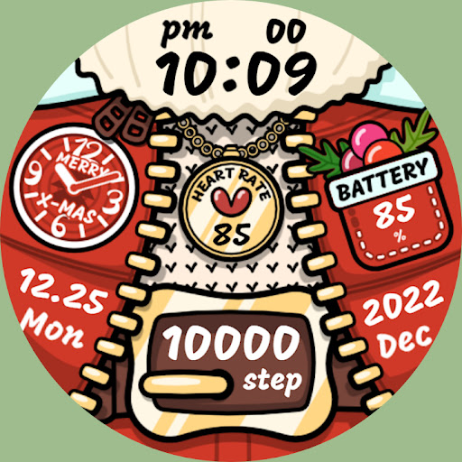 Riding Santa Watch face
