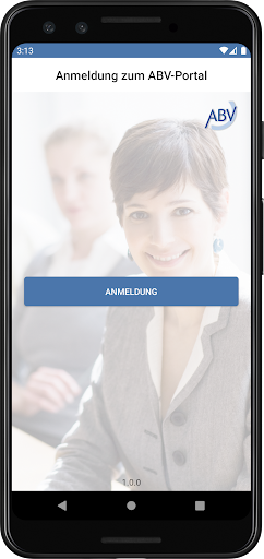 Android application ABV-Portal Authentifizierung screenshort