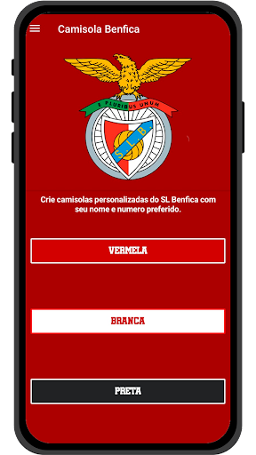 Android application Camisola Benfica screenshort