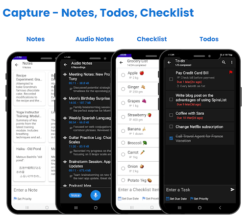 Spiralist: Productive Superapp Screen 2