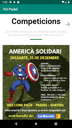 Android application Tot Padel screenshort
