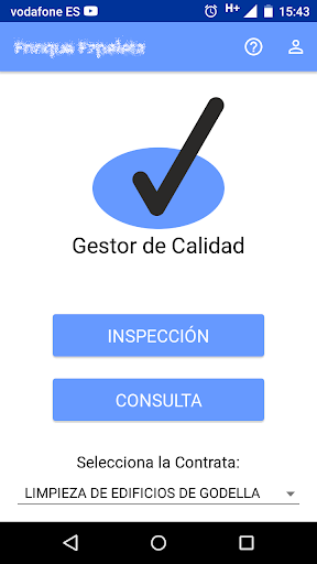 Android application Gestor de Calidad (GdQ) screenshort