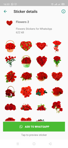 Android application Flowers Stickers for Wa screenshort